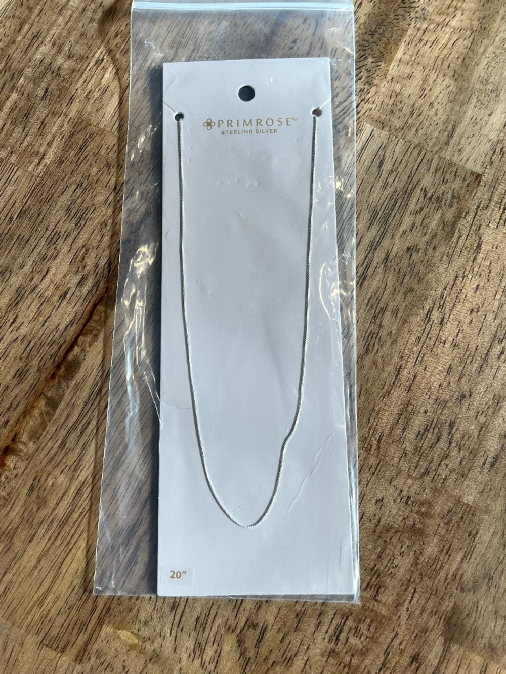 Primrose Sterling Silver Necklace  20” Thin Chain NWT